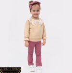 Σετ 3 pcs με δαντέλα στο γιακά & κορδέλα LMB - Image 2