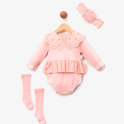 ROMPER 3 PCS ΜΕ ΔΑΝΤΕΛΑ LMB